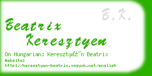beatrix keresztyen business card